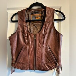 Ladies Motorcycle Leather Vest